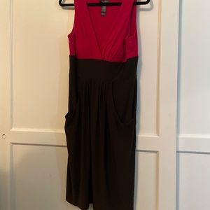 Black and red dress with pockets